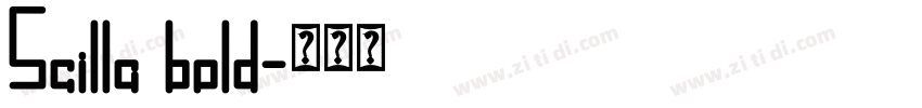 Scilla bold字体转换